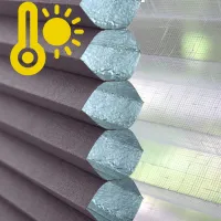 Tkanina Plaster Miodu Termo WB 202 Grafitowy Fiolet + Firana