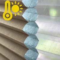 Tkanina Plaster Miodu Termo WB 205 Ciemny Brąz + Firana