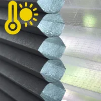 Tkanina Plaster Miodu Termo WB 220 Czarny Grafit + Firana