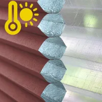 Tkanina Plaster Miodu Termo WB 224 Ciemna Czerwień + Firana