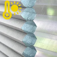 Tkanina Plaster Miodu Termo WB 219 Platynowy Szary + Firana